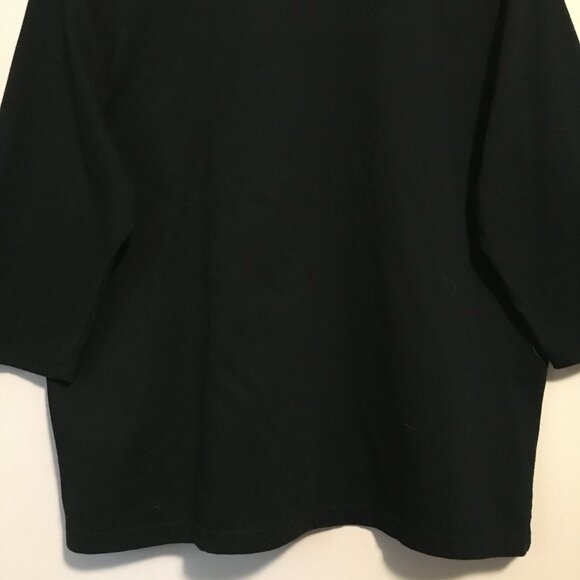 Vintage Black Bohemian Tee With Stitchwork and Beadwork - Picture 7 of 14